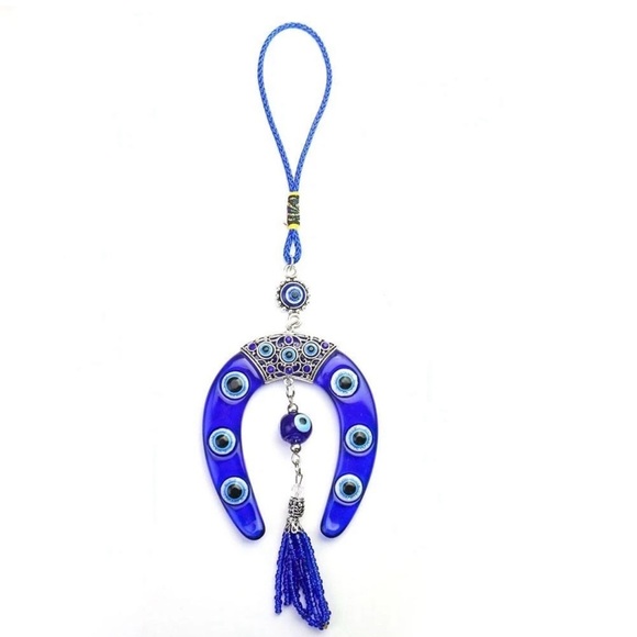 Horseshoe Turkish Blue Devil Eye - Picture 1 of 11